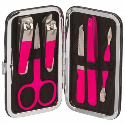 Collection By London Drugs Pro Manicure Set Pink Tools - Black - 7pc