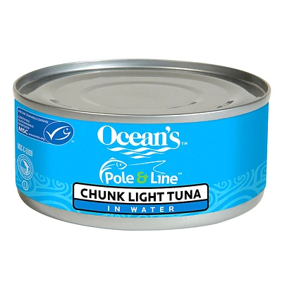 Ocean's Pole & Line Chunk Light Tuna in Water - 170g