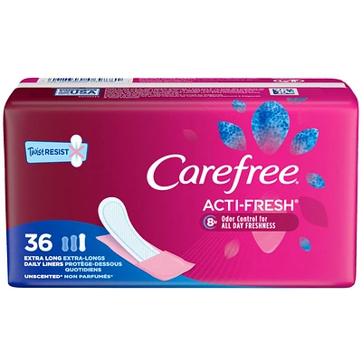 Carefree Body Shape Acti-Fresh Extra Long Pantiliner - Unscented - 36s