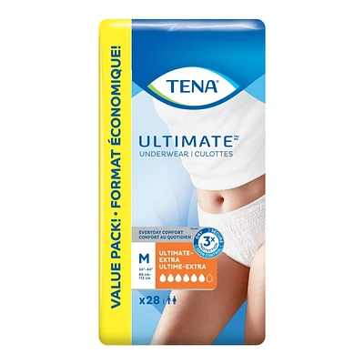 Tena Ultimate Extra Incontinence Underwear - Medium - 28's