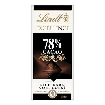 Lindt Excellence Dark Chocolate Bar - 78% Cacao - 100g