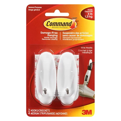 Command Wire Hooks - White