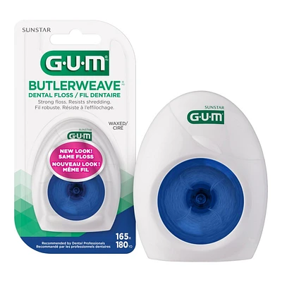 GUM ButlerWeave Dental Floss - Waxed - 165m