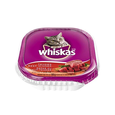 Whiskas Wet Cat Dinner - Tender Beef - 100g