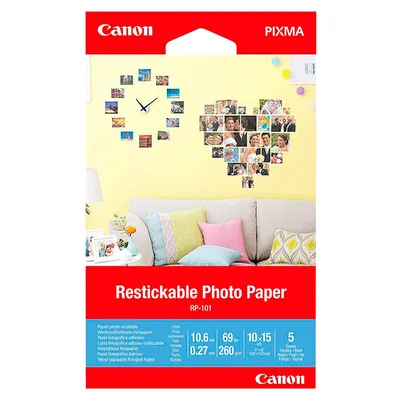 Canon RP-101 Restickable Photo Paper - 4 x 6inch - 5 Sheets - 3635C002