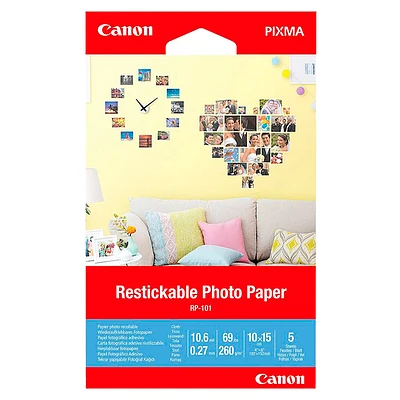 Canon RP-101 Restickable Photo Paper - 4 x 6inch - 5 Sheets - 3635C002