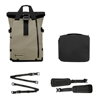 WANDRD PRVKE Photography Bundle Tarpaulin/1680D Ballistic Nylon Backpack for Camera with Lenses/Notebook - 31 Litres - Yuma Tan