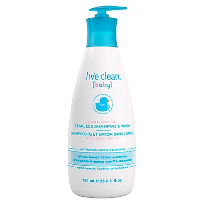Live Clean Baby Tearless Shampoo & Wash - 750ml