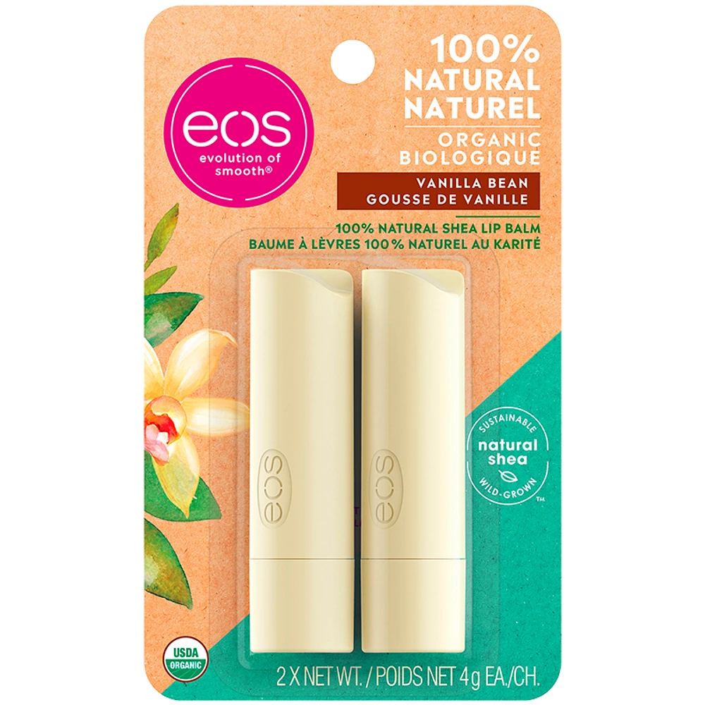 eos Lip Balm - Vanilla Bean - 2 x 4g