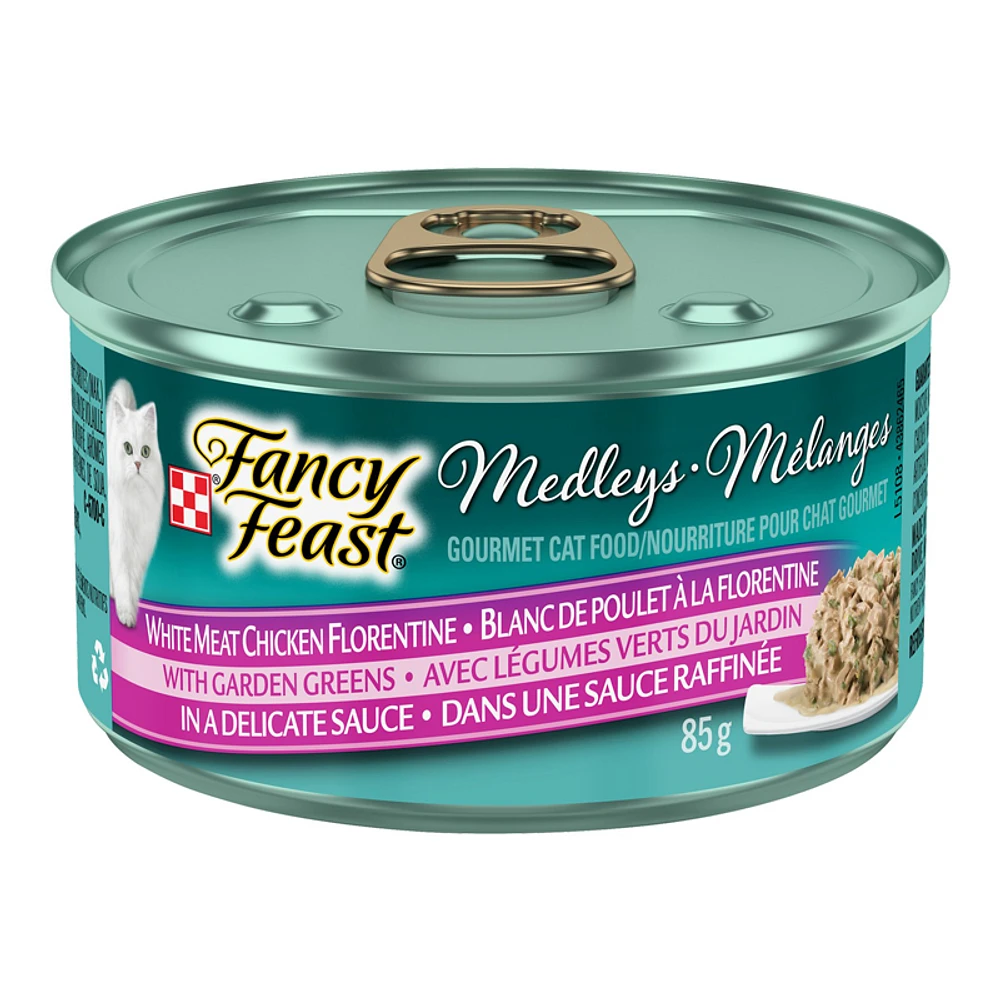 Fancy Feast Wet Cat Food - White Meat Chicken Florentine - 85g