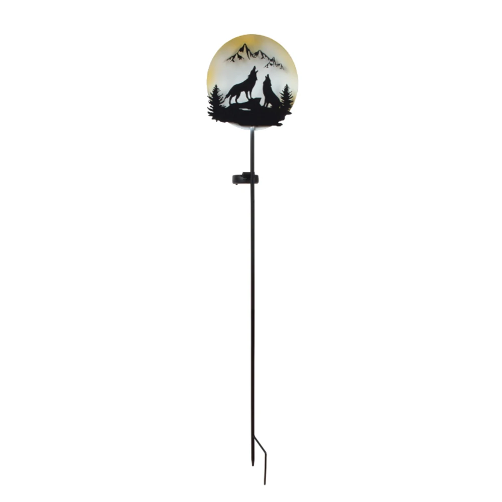 Moonrays Solar Rustic Stick Light - Wolves - 25685MR