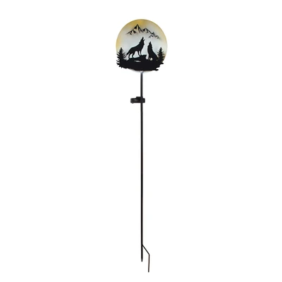 Moonrays Solar Rustic Stick Light - Wolves - 25685MR