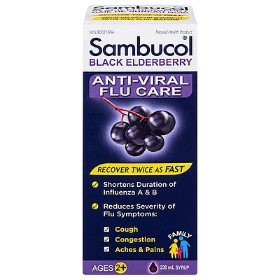 Sambucol Black Elderberry Anti-Viral Flu Care - 230ml