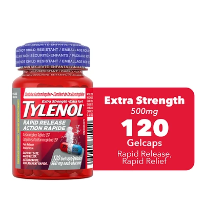 Tylenol* Rapid Release Extra-Strength Pain Reliever - Gelcaps 120s