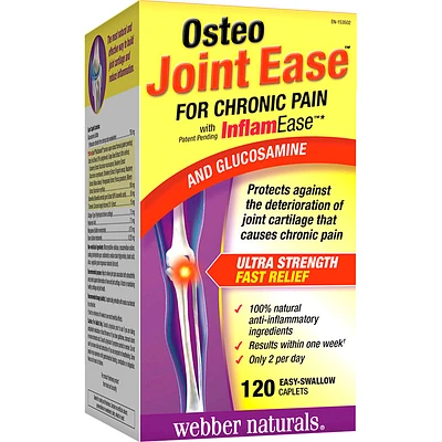 Webber Naturals Osteo Joint Ease for Chronic Pain - Glucosamine - 120s