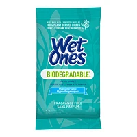 Wet Ones Biodegradable Hand Wipes - Fragrance Free - 12's