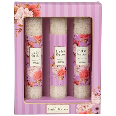 English Garden Bath Salts Set - Jasmine - 3x120g