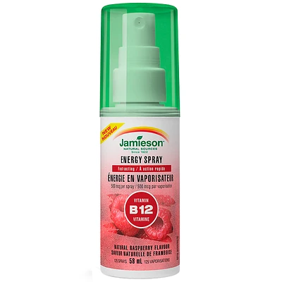 Jamieson Energy Spray Vitamin B12 - Raspberry - 58ml