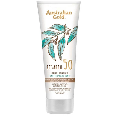 Australian Gold Botanical Tinted Face Sunscreen - Medium to Tan - SPF 50 - 88ml