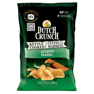 Dutch Crunch Kettle Cooked Potato Chips - Jalapeno & Cheddar - 200g