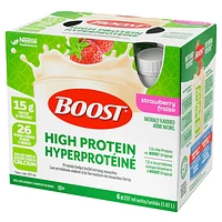 BOOST High Protein Drink - Strawberry - 6 x 237ml