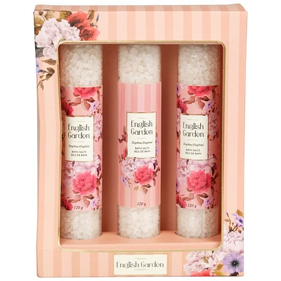 English Garden Bath Salts Set - Daphne - 3x120g