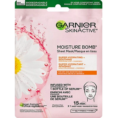 Garnier SkinActive Moisture Bomb The Super Hydrating Sheet Mask - Sensitive - 32ml