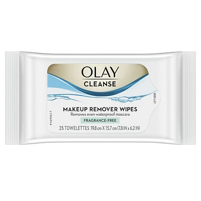 Olay Makeup Remover Wet Cloths - Fragrance free - 25's