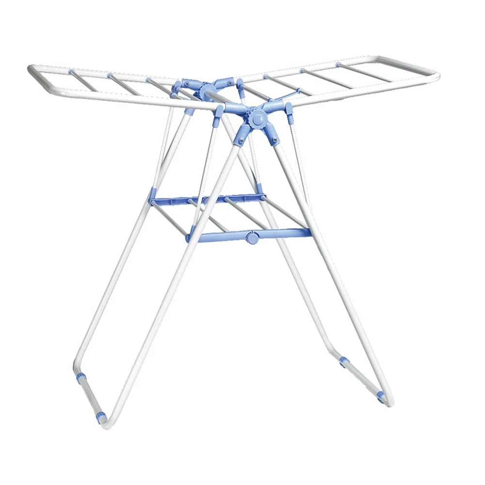 Today by London Drugs Deluxe Comp Laundry Rack - Blue/White