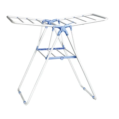 Today by London Drugs Deluxe Comp Laundry Rack - Blue/White