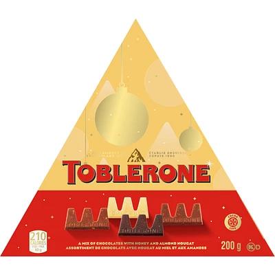 Toblerone A Mix of Swiss Chocolates with Honey and Almond Nougat Gift Box - Assorted - 200g