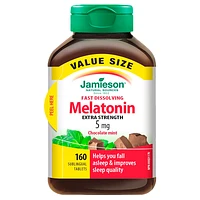 Jamieson Fast Dissolving Melatonin - 5mg - Chocolate Mint - 160s