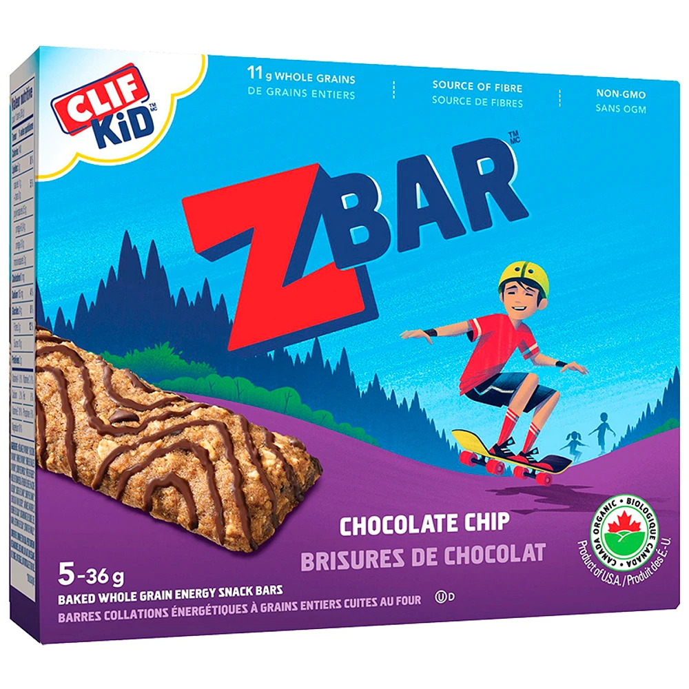 Clif Kid Organic Zbar - Chocolate Chip - 5 x 36g