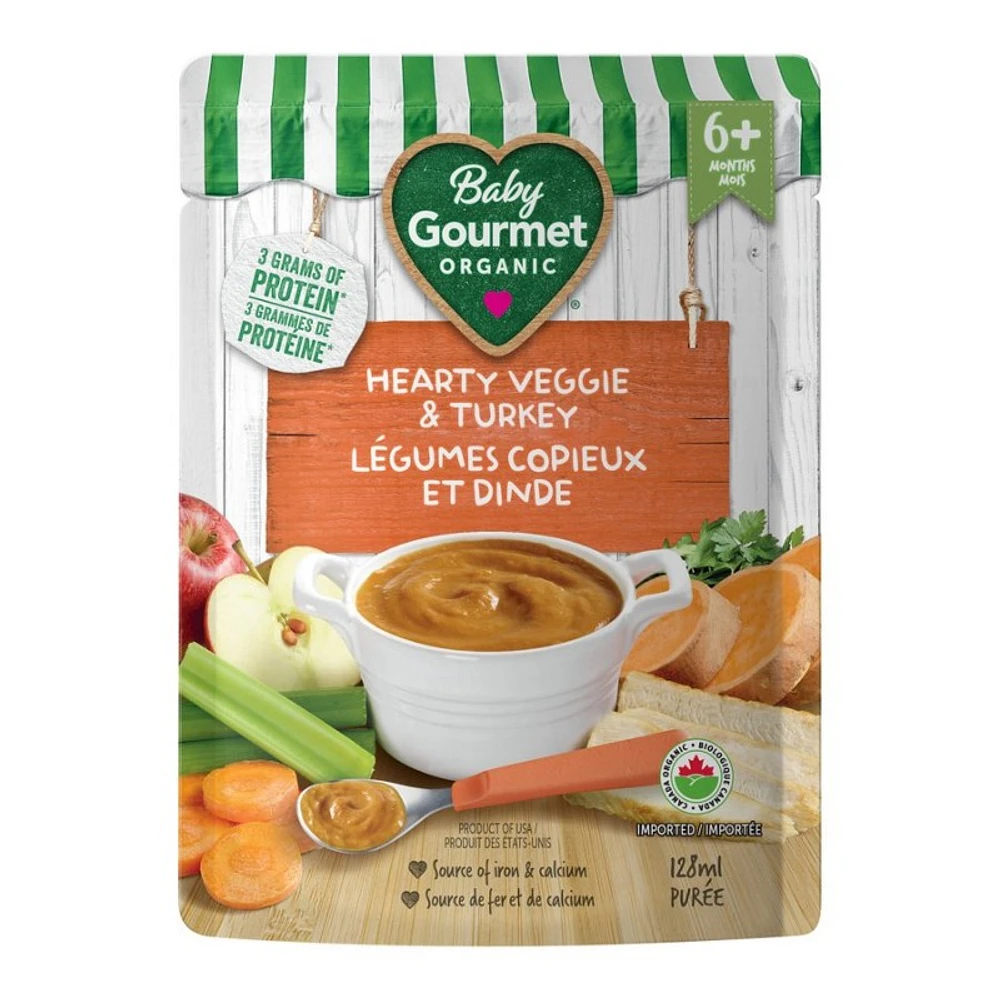 Baby Gourmet Meals Baby Food - Hearty Veggie & Turkey - 128ml