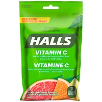 Halls Vitamin C Supplement Drops - Assorted Citrus - 30s