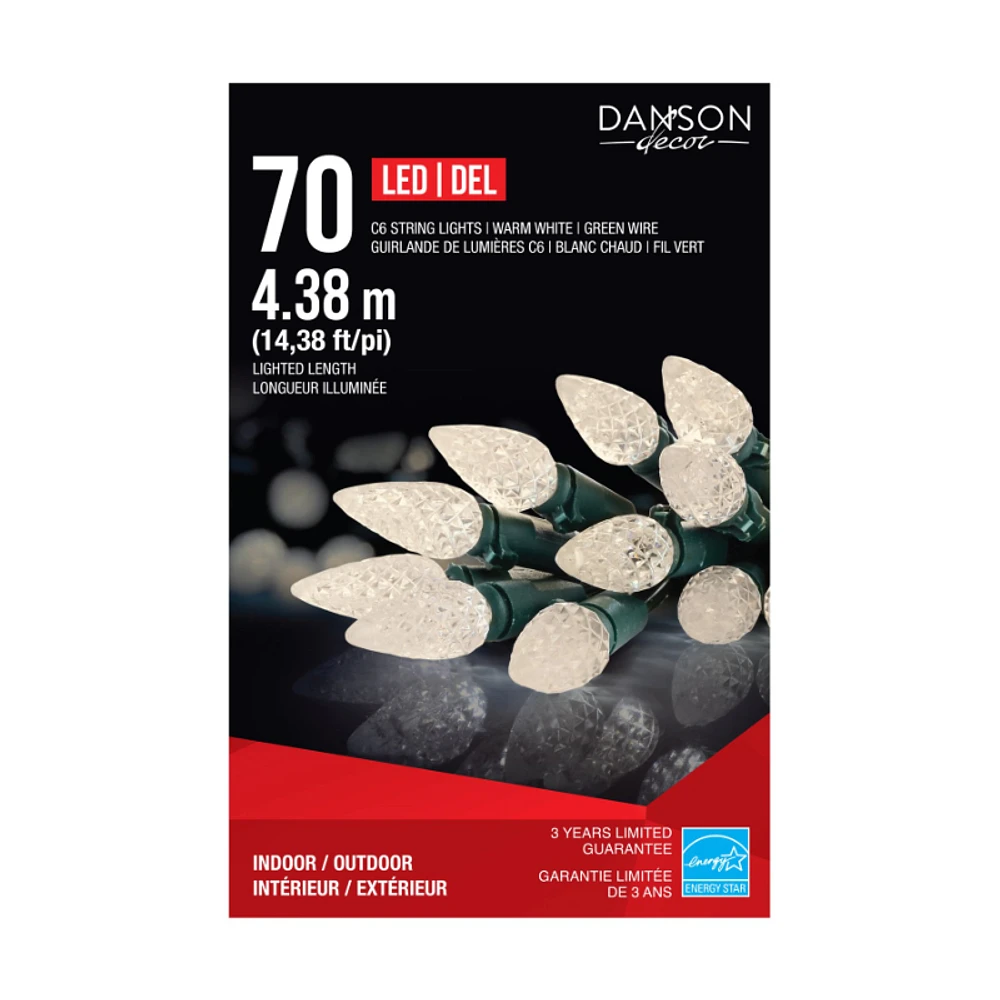 Danson Decor String Lights - Warm White - 4.38m - 70 Lights