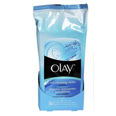 Olay Wet Cleansing Cloths for Sensitive Skin - 30s
