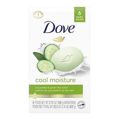 Dove Go Fresh Beauty Bars - Cucumber and Green Tea - 6 x 106g