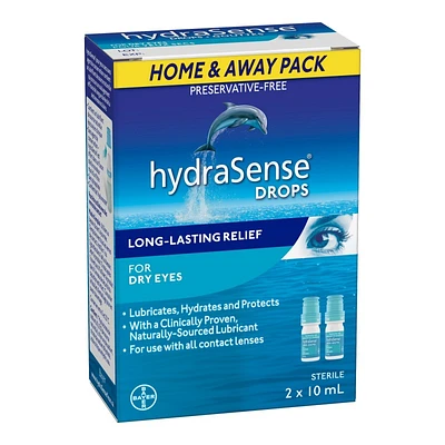 hydraSense Drops for Dry Eyes - 2 x 10ml