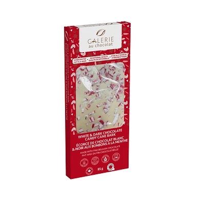 Galerie au Chocolat White & Dark Chocolate Candy Cane Bark - 85g