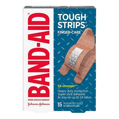 BAND-AID Tough Strips Finger Care Bandages - 15's