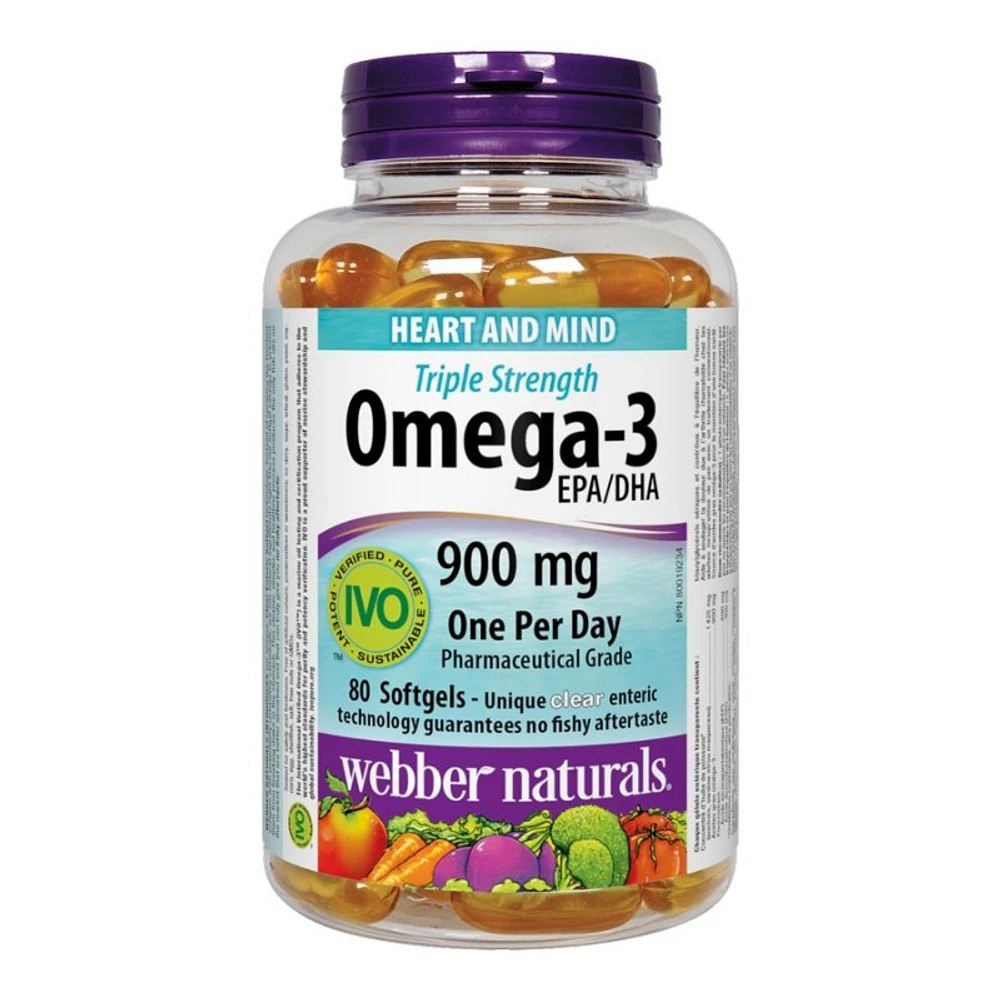 Webber Naturals Omega-3 Triple Strength Softgels - 80s