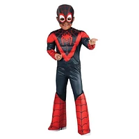 Disney Junior Marvel Spidey Muscle Chest Miles Morales Toddler Halloween Costume - 3T-4T