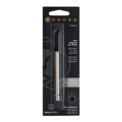 Cross Slim Ballpoint Pen Refill - Medium Point - Black Ink