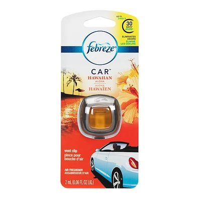 Febreze Car Air Freshner Vent Clips - Hawaiian Aloha - 2ml