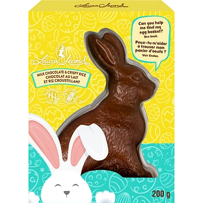Laura Secord Solid Bunny Milk Chocolate with Crispy Rice - 200g