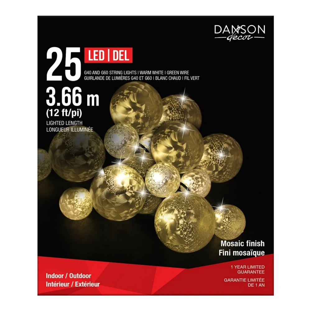 Danson Decor LED Light Chain - Warm White - 3.66m - 25 Lights