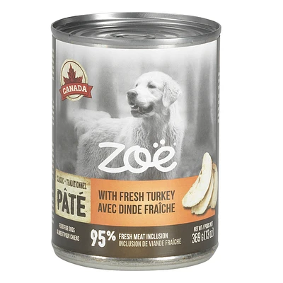 Zoe Pate Dog Food - Fresh Turkey - 369g