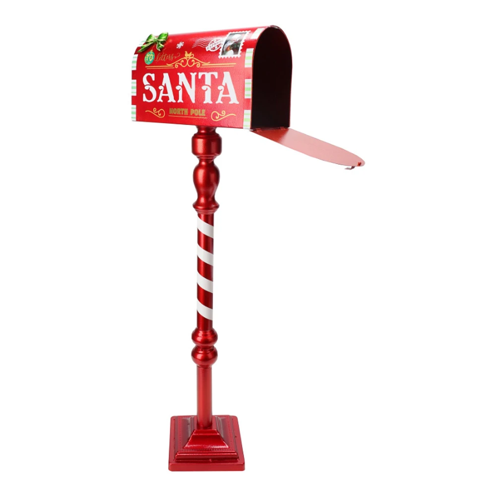 Danson Decor Decorative Mailbox - Letters to Santa - Red/White