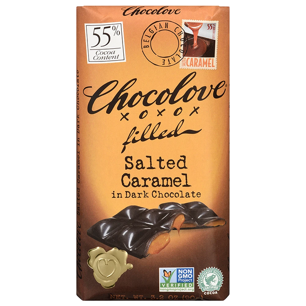 Chocolove Filled Salted Caramel in Dark Chocolate - 90g